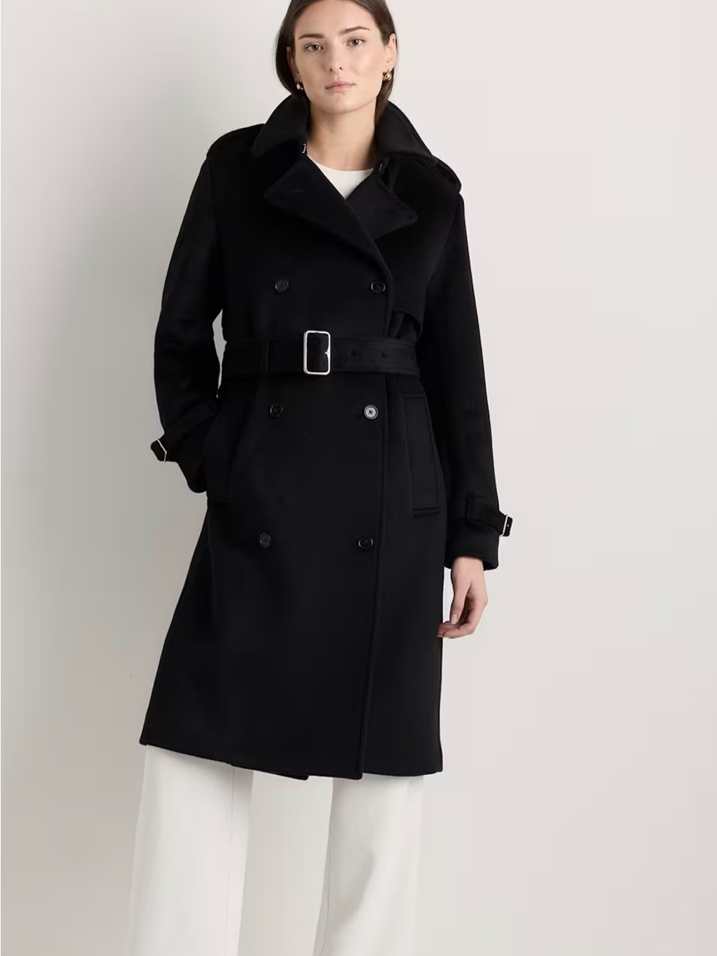 Quince 100% Mongolian Cashmere Trench Coat